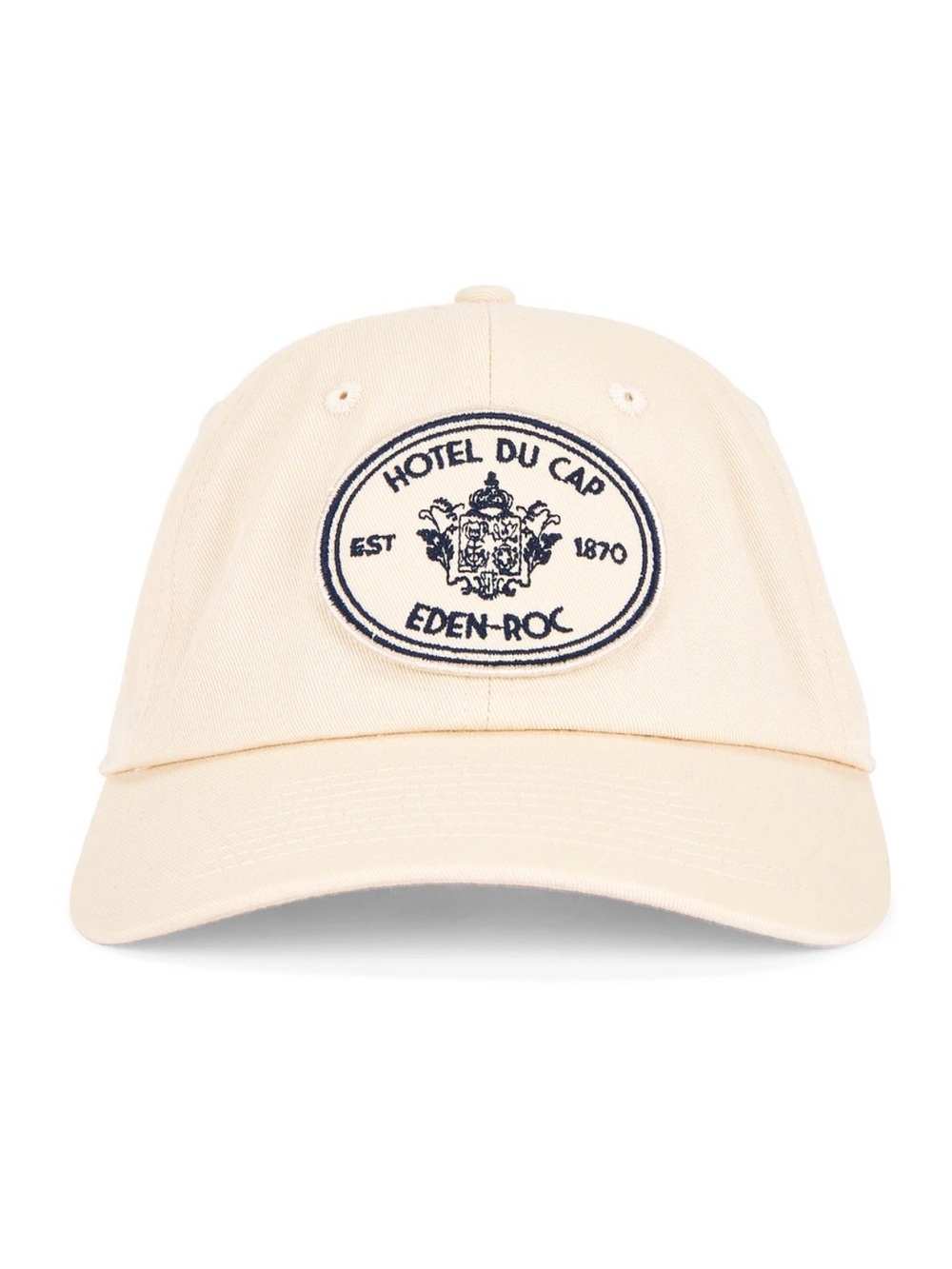 Hotel Du Cap Embroidered Cream Baseball Cap